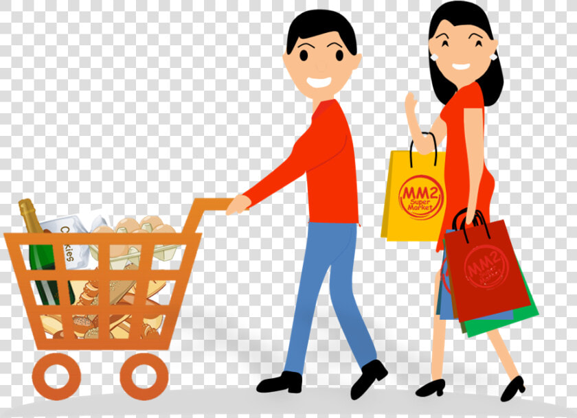 Mm2 Supermarket Header Image2   Supermarket Shopping Family Clipart  HD Png DownloadTransparent PNG