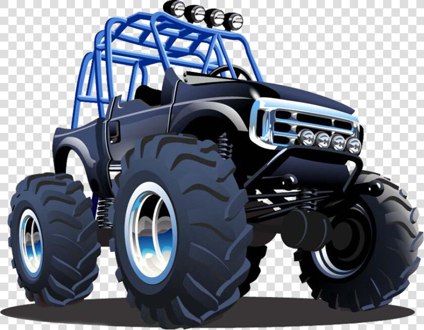 Car Monster Truck Royalty free Illustration   Desert Monster Truck Drawing  HD Png DownloadTransparent PNG