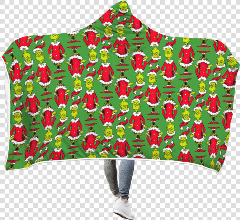 The Grinch Custom Hooded Blanket   Blanket  HD Png DownloadTransparent PNG