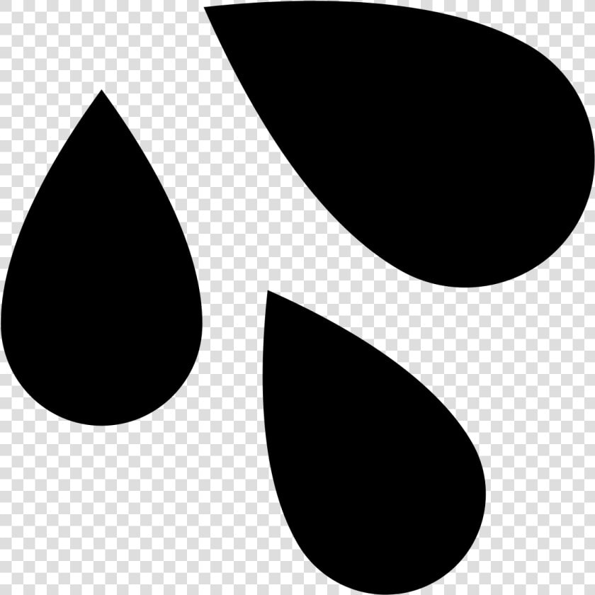 Sweat Droplets Emoji Black  HD Png DownloadTransparent PNG