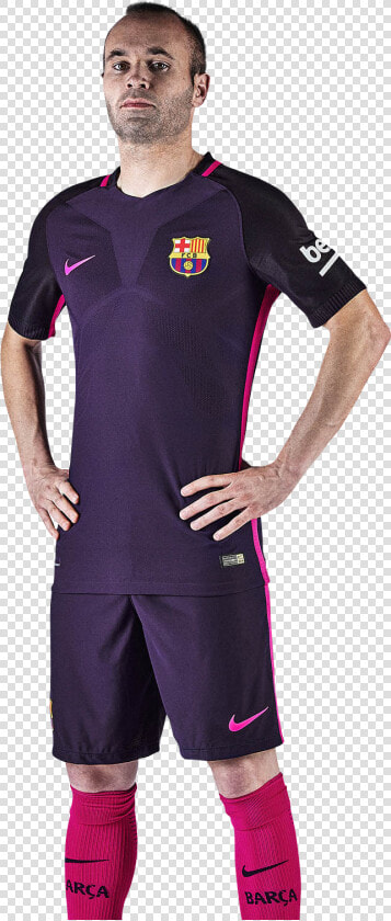 Transparent Iniesta Png   Barcelona 16 17 Away Jersey  Png DownloadTransparent PNG