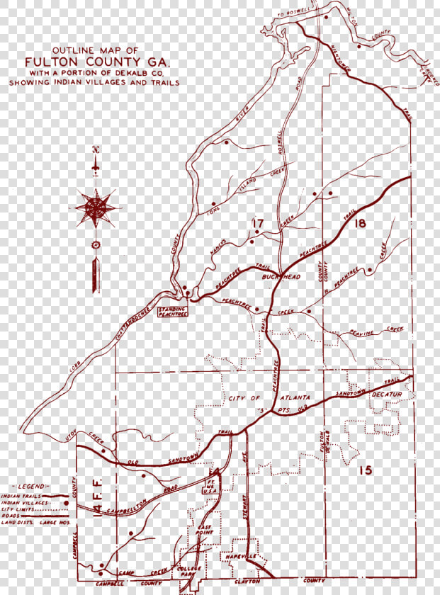 Old Map Of Roswell Ga  HD Png DownloadTransparent PNG