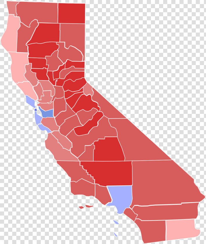 California 2018 Election Results By County  HD Png DownloadTransparent PNG