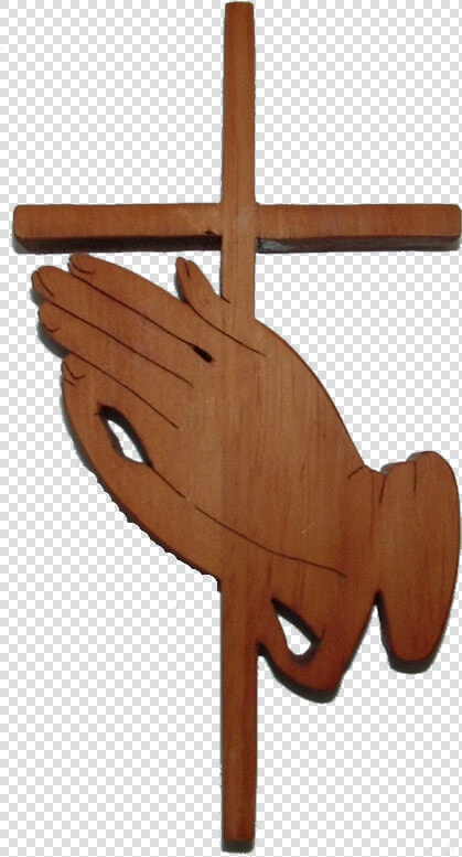  m 083vt Product Design Wood   Brown Cross With Praying Hands  HD Png DownloadTransparent PNG