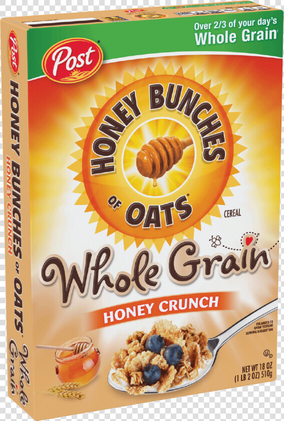 Packaging Of Honey Bunches Of Oats Whole Grain Honey   Honey Bunches Of Oats Whole Grain  HD Png DownloadTransparent PNG