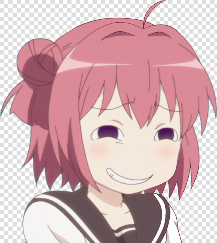 Hair Face Pink Facial Expression Nose Anime Human Hair   Yuru Yuri Akari Smug  HD Png DownloadTransparent PNG