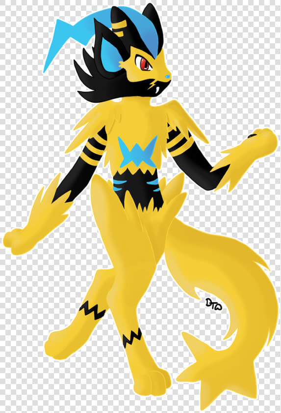 Zeraora X Luxray   Cartoon  HD Png DownloadTransparent PNG