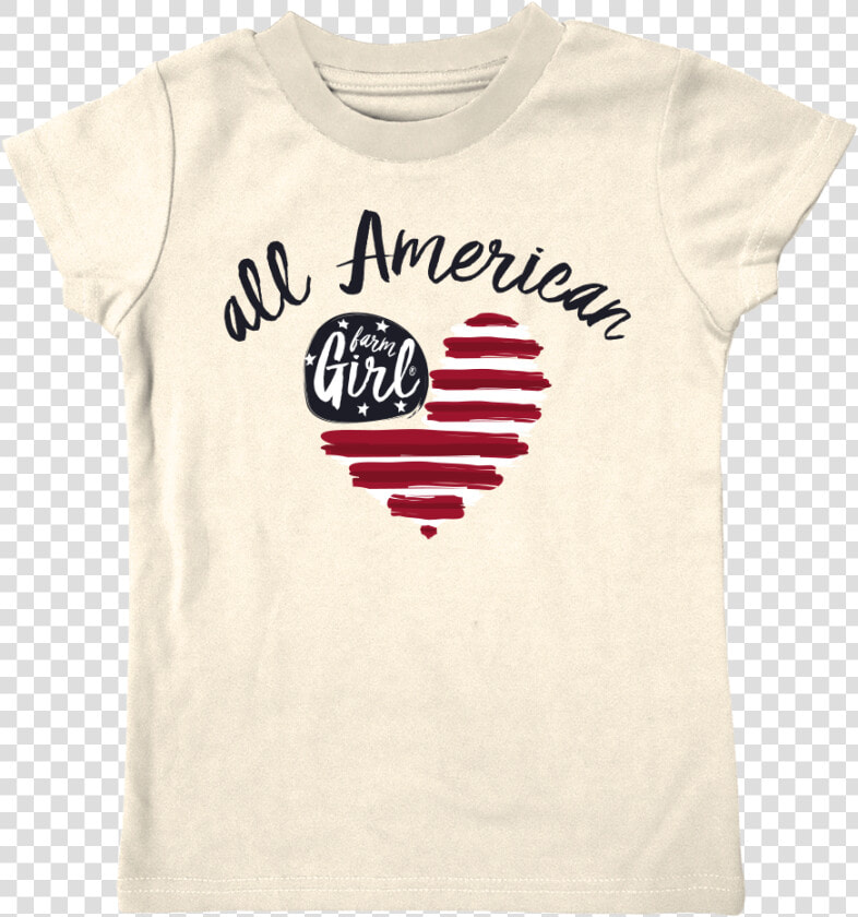 Ivory All American Girl Tee   Active Shirt  HD Png DownloadTransparent PNG