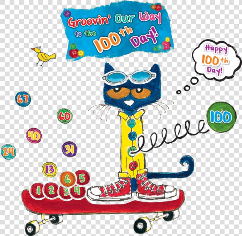 Pete The Cat Tcr Groovy Days Of School Bulletin Transparent   Pete The Cat Bulletin Board  HD Png DownloadTransparent PNG