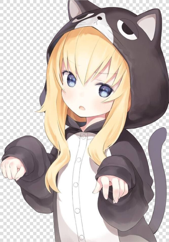  cute  kawaii  anime  cat  cutecat  animecatgirl  freetoedit   Anime Kawaii  HD Png DownloadTransparent PNG