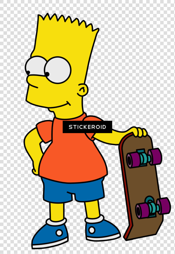 Bart Simpson Skateboard   Bart Simpson Drawing Easy  HD Png DownloadTransparent PNG