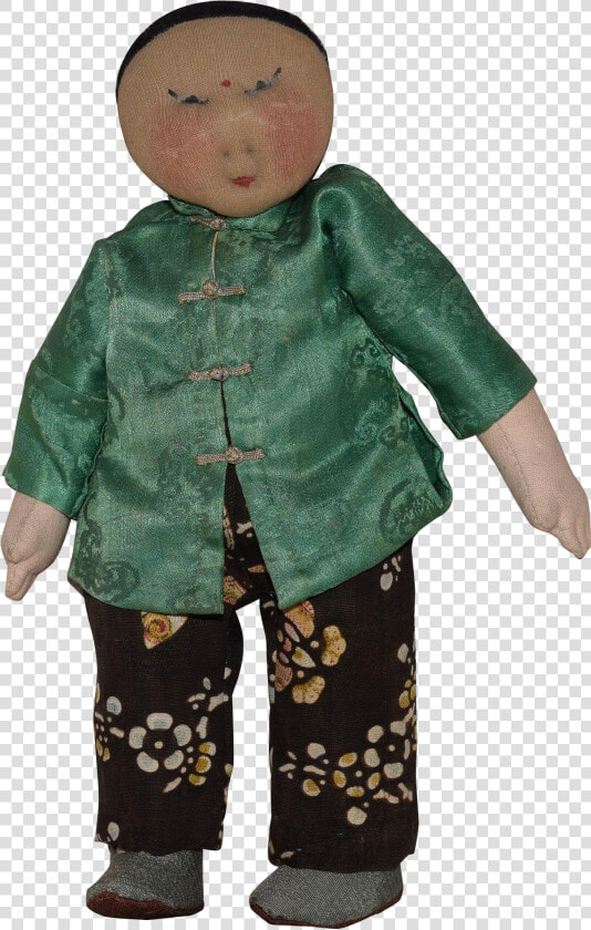 Vintage Cloth Chinese Doll With Needle Sculpted Face   Doll  HD Png DownloadTransparent PNG