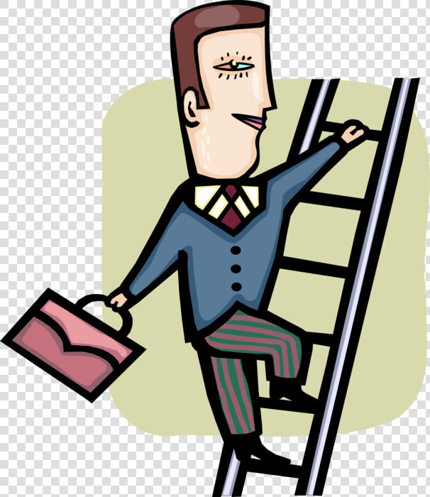 Vector Illustration Of Businessman Climbs Corporate  HD Png DownloadTransparent PNG