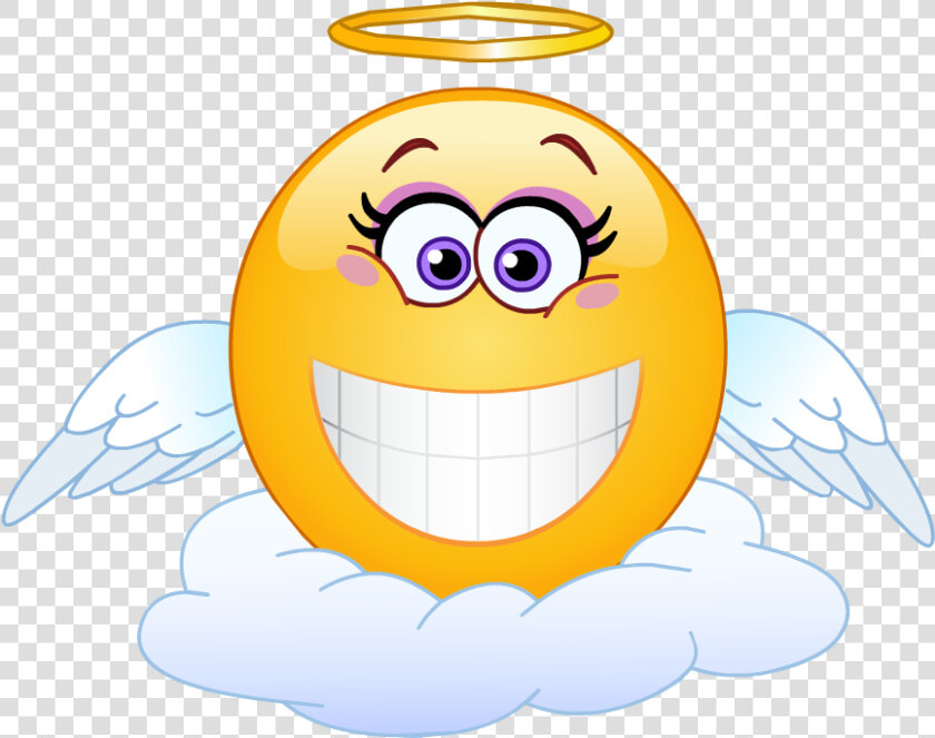 Emoticon Smiley Emoji Clip Art   Angel Emoji  HD Png DownloadTransparent PNG