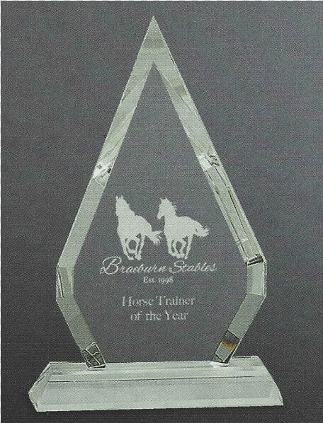 Laser Engraved Glass Pyramid Trophy   Trophy  HD Png DownloadTransparent PNG