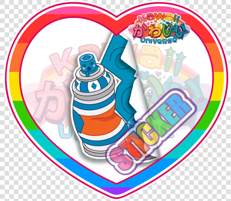 Cute Blue Spray Paint Can Sticker   Interdiction De Tourner À Gauche  HD Png DownloadTransparent PNG