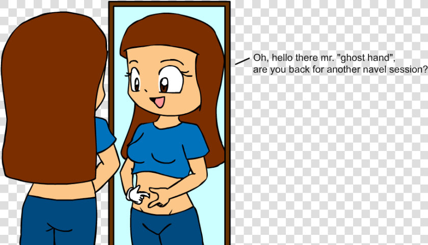 Hand Underneath The Hand By Hfmr   Girl Belly Button Tickling  HD Png DownloadTransparent PNG