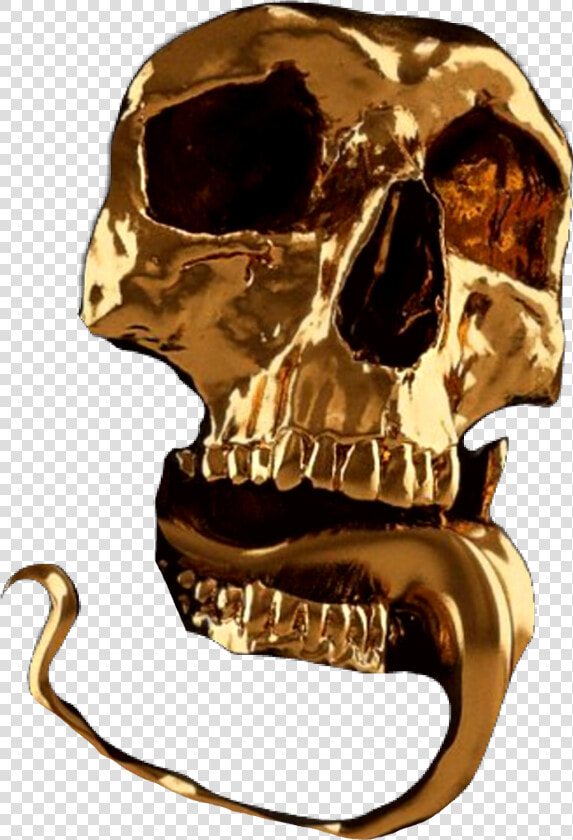  gold  face  skullface  skull  oro  death  skeletal   Skull Black And Gold  HD Png DownloadTransparent PNG