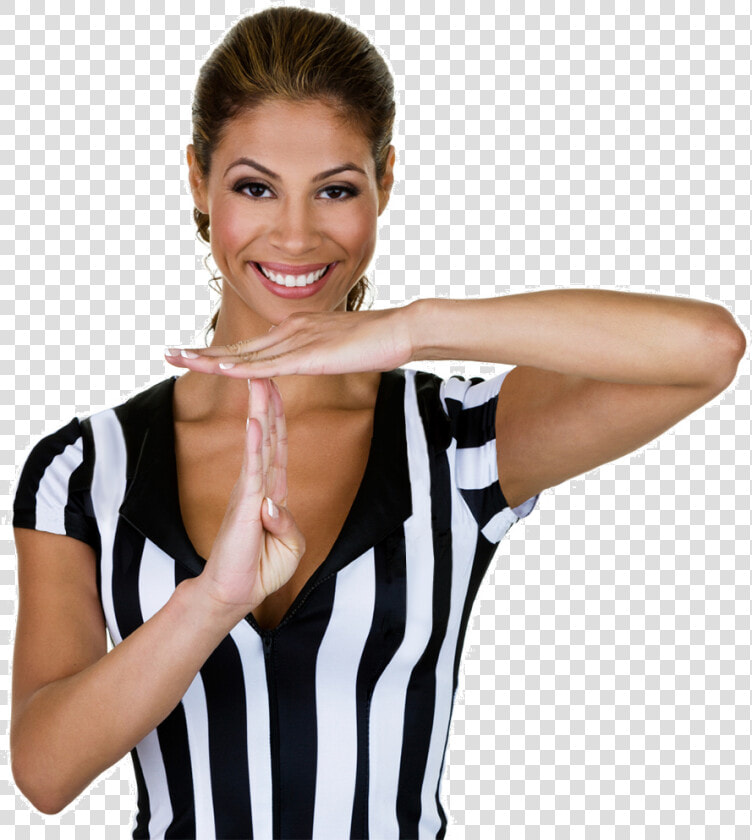 Women S Official Striped Referee umpire Jersey   HD Png DownloadTransparent PNG