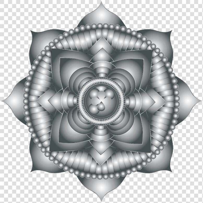 Prismatic Lotus Mandala Line Art   Fractal Art  HD Png DownloadTransparent PNG