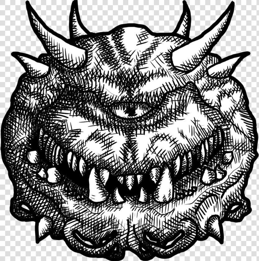 Clip Art Cacodemon Doom   Doom Drawing  HD Png DownloadTransparent PNG