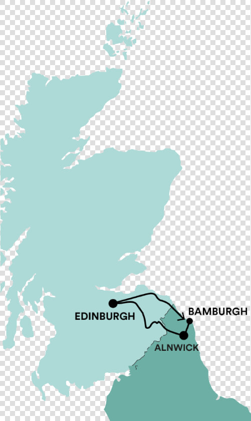 Castles  amp  Broomsticks Tour Map   Scotland Road Trip 5 Days  HD Png DownloadTransparent PNG