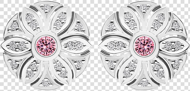 Photo Of Argyle Pink And White Diamond Earrings   Earrings  HD Png DownloadTransparent PNG