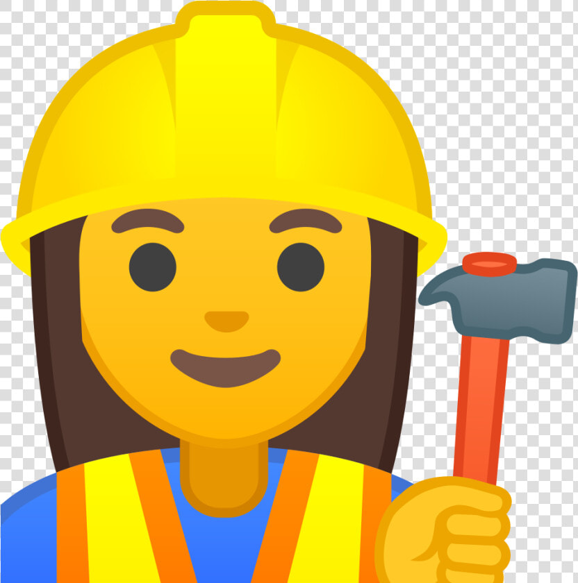 Woman Construction Worker Icon   Construction Worker Emoji  HD Png DownloadTransparent PNG