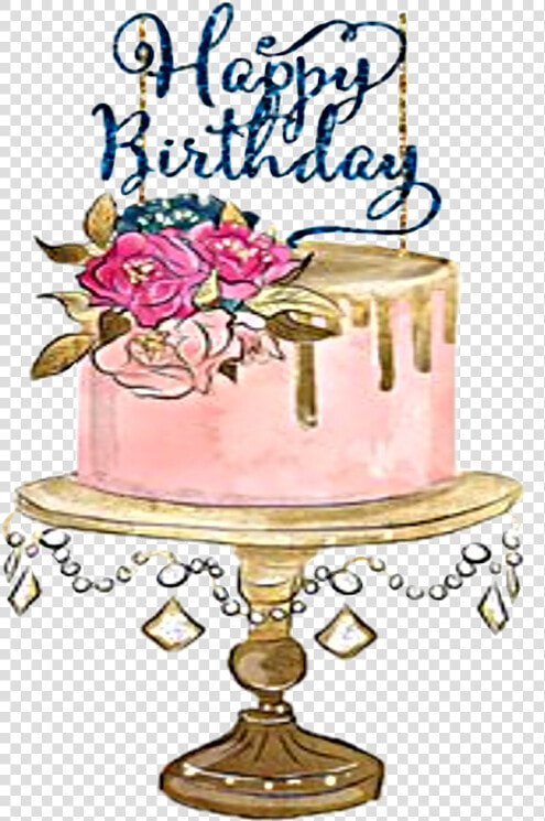  watercolor  cake  birthday  happybirthday  png   Cake  Transparent PngTransparent PNG