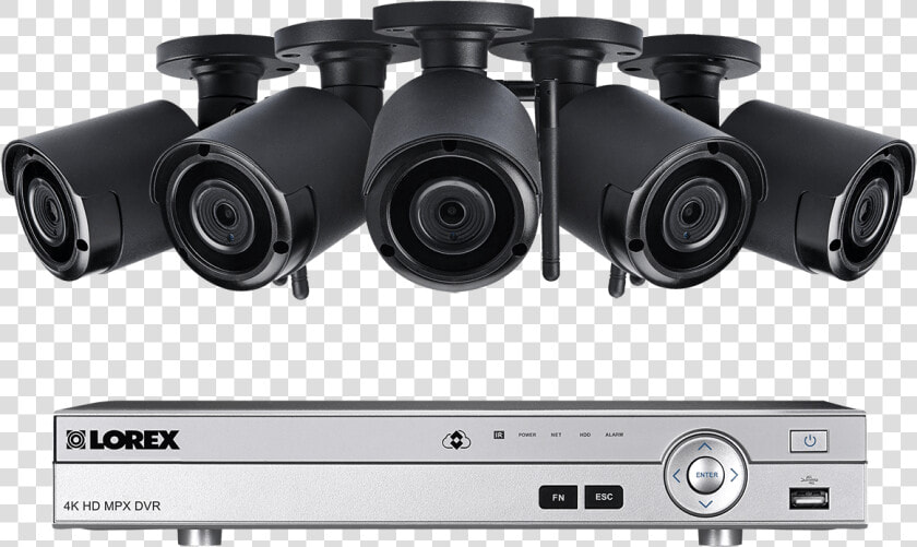 8 channel System With 5 Wireless Security Cameras   5 Wireless Home Security Cameras  HD Png DownloadTransparent PNG