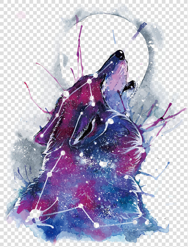 Gray Wolf Samsung Galaxy Art Printing   Galaxy Wolf  HD Png DownloadTransparent PNG