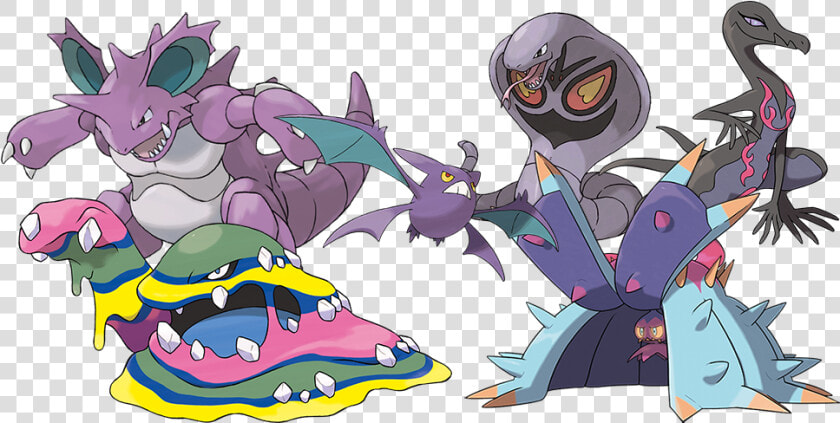 523kib  1000x500  Poison   Alolan Muk Vs Muk  HD Png DownloadTransparent PNG