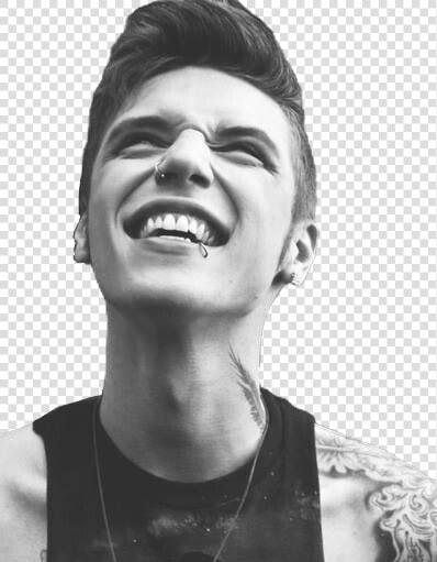  andybiersack  andy  biersack  andyblack  blackandwhite   Andy Biersack Sonrisa  HD Png DownloadTransparent PNG