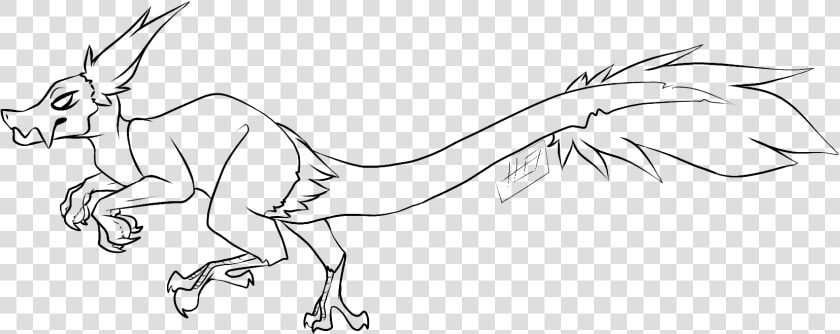 • Macaroni Raptor Lineart •   Furry Lineart Free  HD Png DownloadTransparent PNG