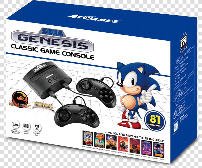 Sega Genesis Classic Game Console   Sega Mega Drive Classic Game Console  HD Png DownloadTransparent PNG