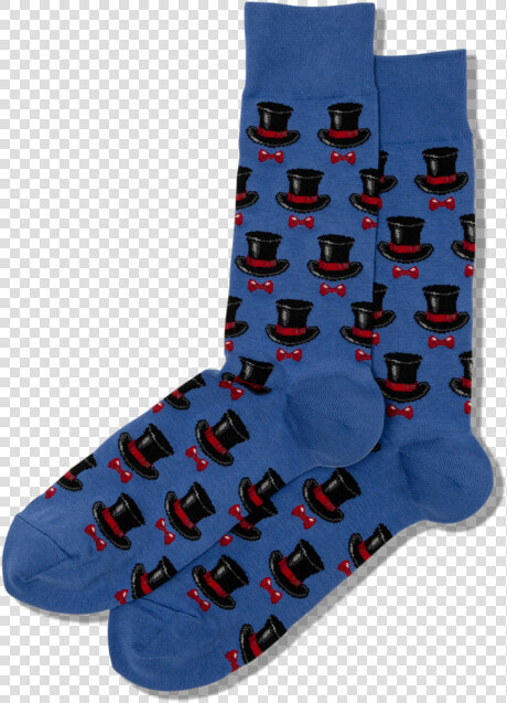 Men S Top Hat And Bow Tie Socks Class Slick Lazy   Sock  HD Png DownloadTransparent PNG