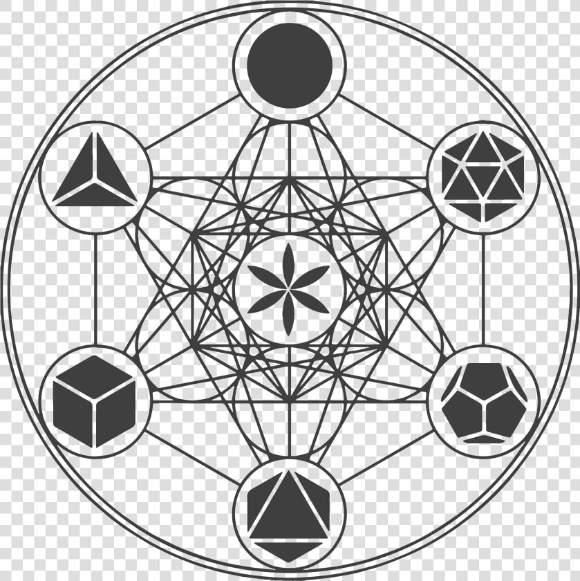 Metatron  39 s Cube With Platonic Solids  HD Png DownloadTransparent PNG