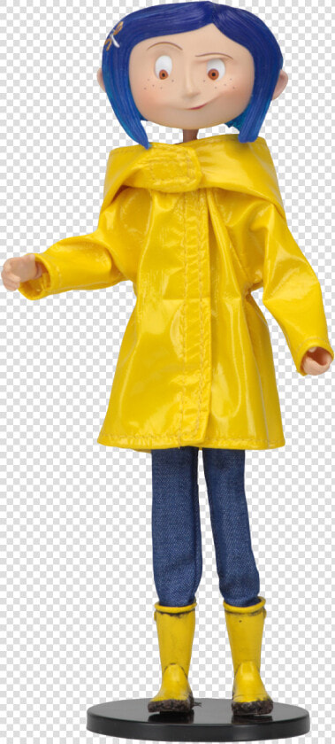 Coraline In Rain Coat 7” Bendable Doll   Disfraz De Coraline Y La Puerta Secreta  HD Png DownloadTransparent PNG