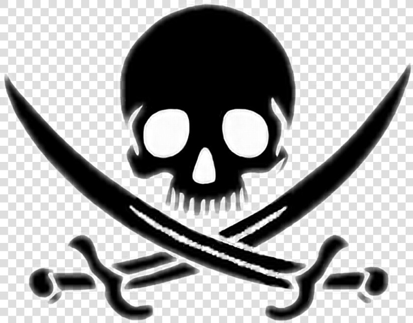  ftestickers  pirate  skull  sword  pirate   Black Pearl Jolly Roger  HD Png DownloadTransparent PNG