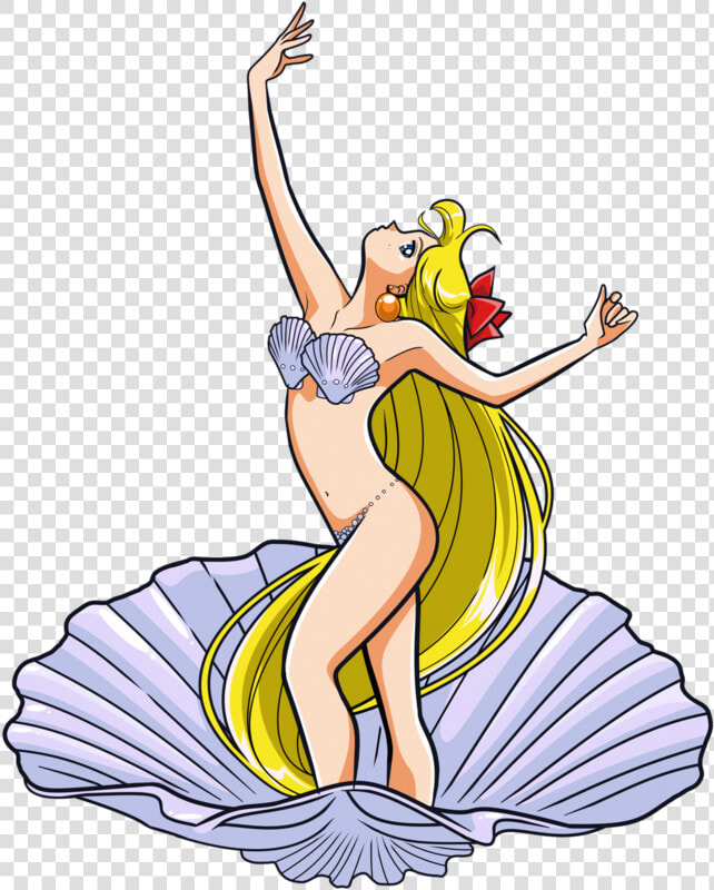 Venus Drawing Birth   Parody Sailor Moon  HD Png DownloadTransparent PNG