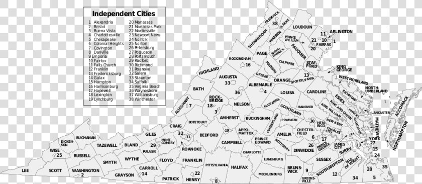 Transparent Virginia Outline Png   Map Of Virginia 2018  Png DownloadTransparent PNG