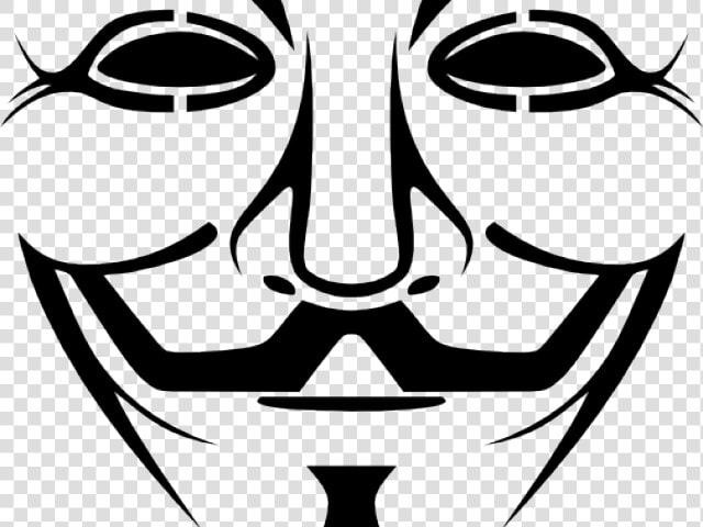 Joker Clipart Anonymous Face   Joker Black And White  HD Png DownloadTransparent PNG