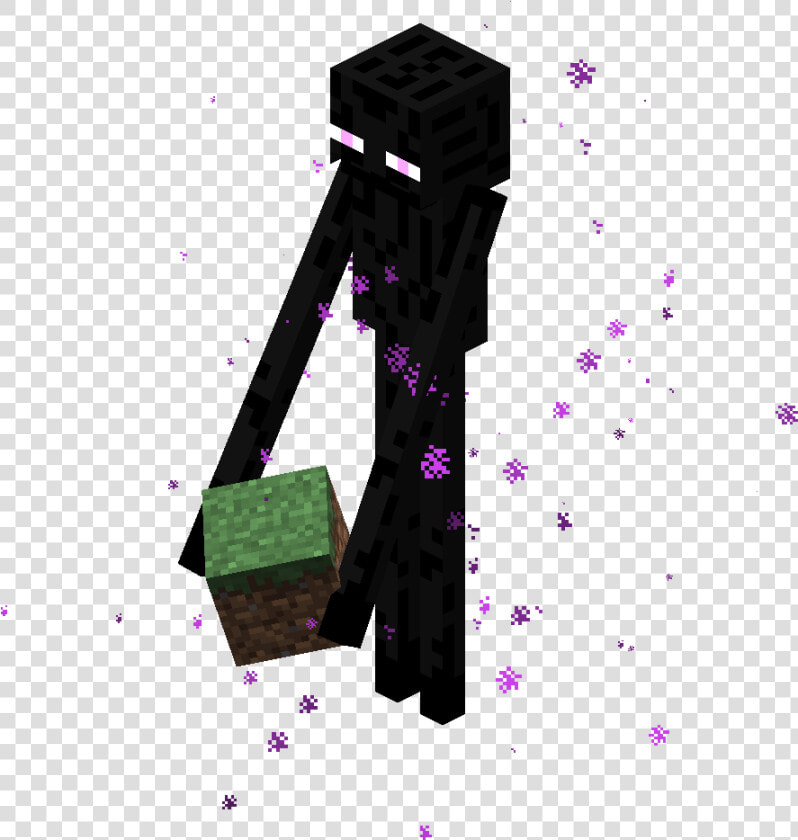 Minecraft Enderman Holding A Block  HD Png DownloadTransparent PNG