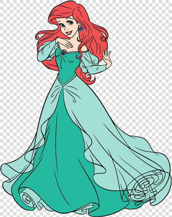 Princess Ariel Green Dress  HD Png DownloadTransparent PNG