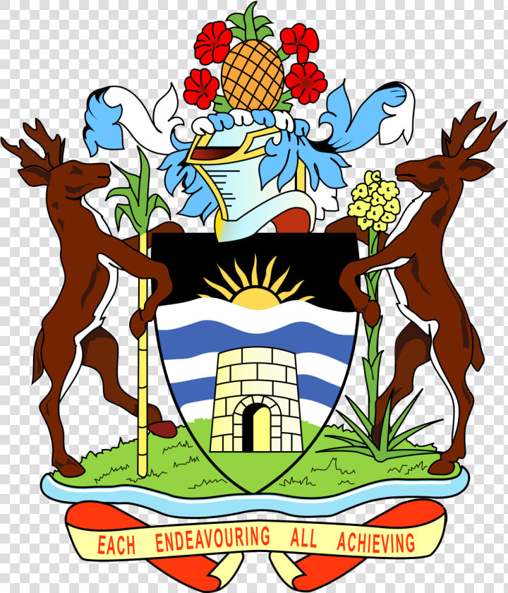 1200px coat Of Arms Of Antigua And Barbuda   Antigua And Barbuda National Symbols  HD Png DownloadTransparent PNG