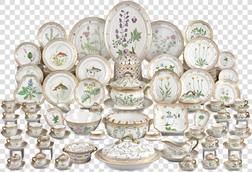 Flora Danica Porcelain Dinner Service By Royal Copenhagen   Flora Danica Porcelain  HD Png DownloadTransparent PNG