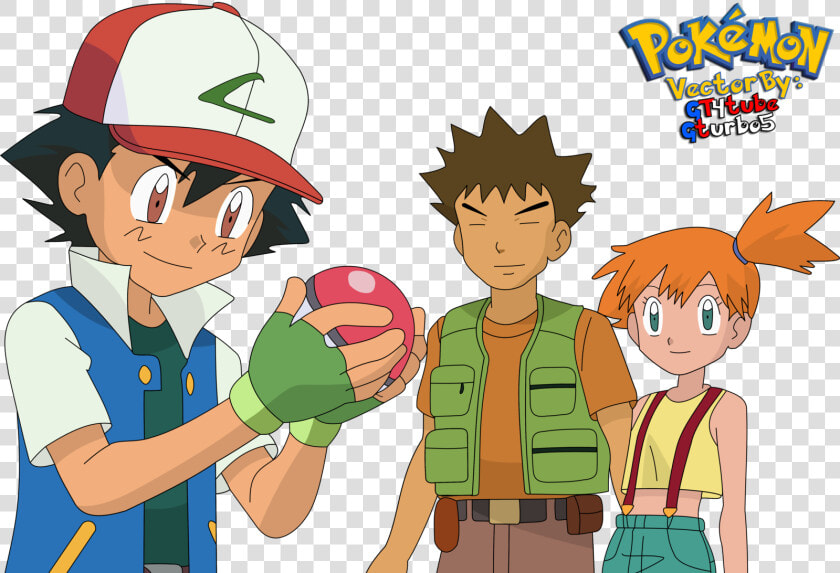 Ash Misty Brock Ketchum  HD Png DownloadTransparent PNG