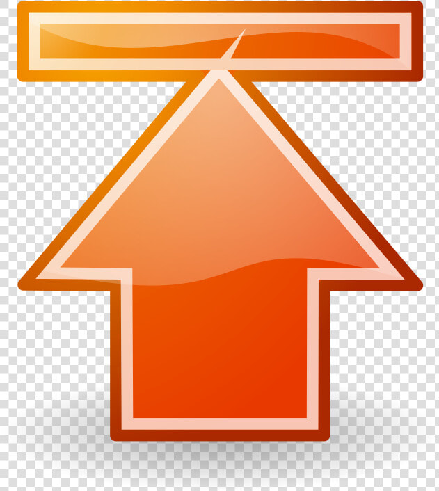 Go Top Orange Button Tango Style   Transparent Up Arrow Icon Png  Png DownloadTransparent PNG