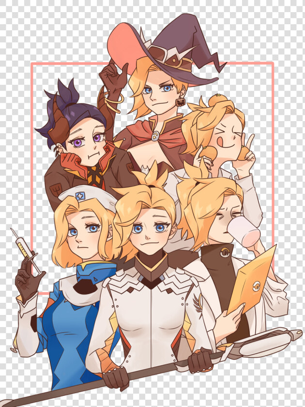 Fanart Cute Mercy   Mercy Overwatch Fan Art  HD Png DownloadTransparent PNG