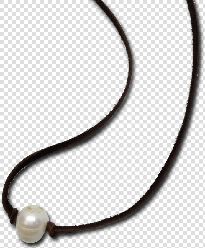 Leather Necklace Png   Choker Simple Pearl Necklace  Transparent PngTransparent PNG